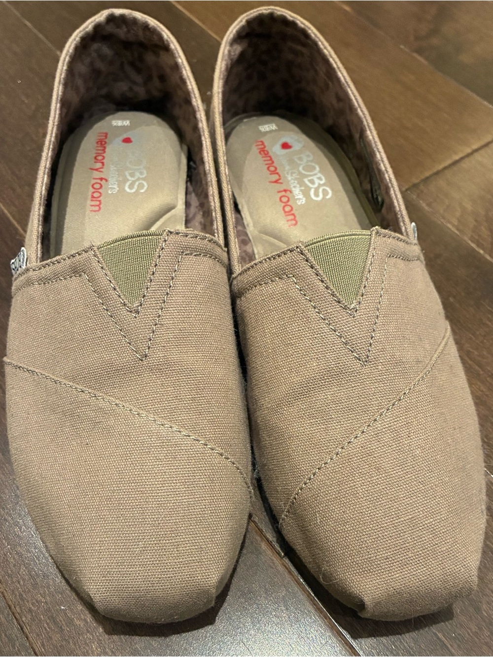 Skechers BOBS Women's Slip-On in Taupe Canvas